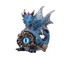 Nemesis Now Keeper of The Key Dragon Figurine, Hand-Painted Fantasy Decor - Blue