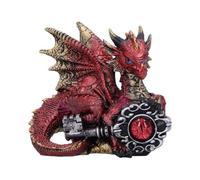 Nemesis Now Keeper of The Key Dragon Figurine, Hand-Painted Fantasy Decor - Red