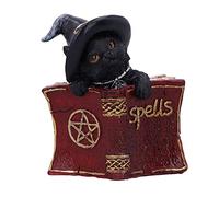 Nemesis Now Kitty's Grimoire Cat Spell Book Figurine 8.2cm, Resin, Red, Witch's Familiar Figurine, Perfect Addition to Any Witchcraft Collection, Cast in the Finest Resin, Expertly Hand-Painted