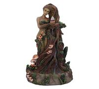 Nemesis Now Lady Earth Female Tree Spirit Natural Backflow Incense Burner,Brown,23.5cm