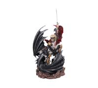 Nemesis Now Legend's Fall - Resin Figurine, Templar Knight, Gold Armor, Black Dragon, 56 cm, Medieval Decor, Fantasy Gift Shops, Fans of Knights