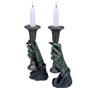 Nemesis Now Light of Darkness Candle Holders 20cm, Green