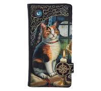 Nemesis Now Lisa Parker Adventure Awaits Calico Cat Ship Embossed Purse, Polyurethane, Black, 18.5cm