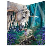 Nemesis Now Lisa Parker Fairy Whispers Unicorn Throw Blanket, Polyester, Blue,160cm