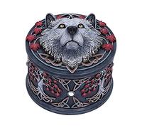 Nemesis Now Lisa Parker Guardian of the Fall White Autumn Wolf Trinket Box