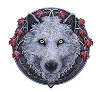 Nemesis Now Lisa Parker Guardian of the Fall White Autumn Wolf Wall Plaque, Polyresin, 29cm