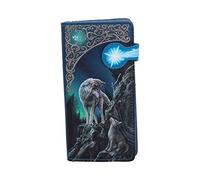 Nemesis Now Lisa Parker Guidance Embossed Purse 18.5cm - Wolf Pup Fantasy Wallet with Card Slots, Blue