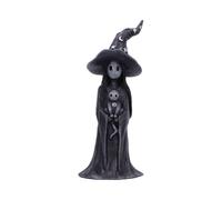Nemesis Now Little Souls - Glimmer Figurine 12cm, Resin, Black, Witch Ghost with Cat Figurine, Cast in the Finest Resin, Expertly Hand-Painted