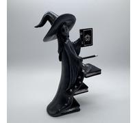 Nemesis Now Little Souls - Luna Figurine 15cm, Resin, Black, Witch Ghost with Books Figurine, Cast in the Finest Resin, Expertly Hand-Painted