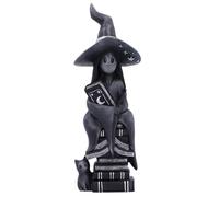 Nemesis Now Little Souls Shine Witch Figurine, 13.5 cm Black Cat Statue