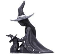 Nemesis Now Little Souls Twilight Figurine 10cm, Gothic Witch & Cat Statue