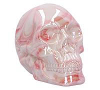 Nemesis Now Marbellum Figurine (Large) 13.5cm, Ceramic, Pink Marble Skull Ornament, Gothic Fantasy Merchandise, Cast in the Finest Resin, Hand-Painted, Glossy Finish