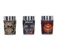 Metallica Shot Glasses Set 3 Nemesis Now Tequila Vodka Shots Box 8.5cm