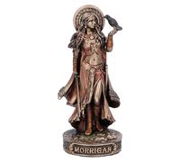 Nemesis Now Morrigan and Crow (Mini) 8.2cm - Celtic Goddess Resin Figurine, Gothic Fantasy Statue with Raven, Pagan Altar Decor & Dark Art Collectible