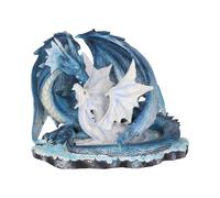 Nemesis Now Mothers Love Blue Dragon and White Dragonling Figurine