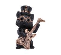 Nemesis Now Music Meowstro Steampunk Cat Figurine Collection - Musical Cat Resin Ornament (Guitar)