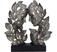 Nemesis Now Natural Emotion - Love 31cm, Resin, Silver, Touching Heads Leaves Sculpture, Wedding or Valentine's Day Gift, Ideal For Nature & Art Lovers, Cast in the Finest Resin, Expertly Hand-Painted