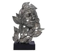 Nemesis Now Natural Emotion - Peace 32cm, Resin, Silver, Face in Leaves Nature Sculpture, Birthday, Ideal For Nature & Art Lovers, Cast in the Finest Resin, Expertly Hand-Painted