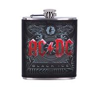 Nemesis Now Officially Licensed AC/DC Black Ice Album Embossed Hip Flask, Stainless Steel, 7oz