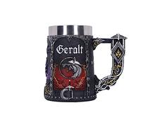 Nemesis Now Tankard – The Witcher Geralt, Yennefer & Ciri – Officially Licensed, Black, 15.5cm