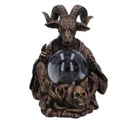 Nemesis Now Orbuculum of the Baphomet Illuminating Orb Figurine 16cm, Resin, Bronze, Baphomet Pentagram Ball, Baphomet & Orb Ornament, Cast in the Finest Resin, Finished in Bronze