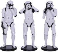 Nemesis Now Original Stormtrooper Three Wise Sci-Fi Figurines, White, 14cm