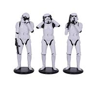 Nemesis Now Original Stormtrooper Three Wise Sci-Fi Figurines, White, 14cm