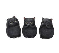 Nemesis Now Ornaments Three Wise Fat Cats Hand-Painted Hear No Speak No See No