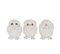 Nemesis Now Ornaments Three Wise Owls Hand-Painted Hear No Speak No See No Evil