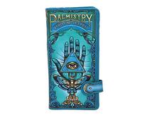 Nemesis Now Palmistry Embossed Purse 18.5cm, Polyurethane, Blue