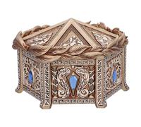 Nemesis Now Pandora's Box 11cm, Resin, Gold, Gothic Accessory & Jewellery Box, Greek Mythology Home Decor, Gold Detailing with Red Velour Interior, Cast in the Finest Resin, Expertly Hand-Painted