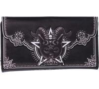 Nemesis Now Pawzuph Embossed Purse 18.5cm, PU Leather, Black, Horned Cat Purse,