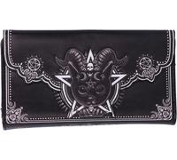 Nemesis Now Pawzuph Embossed Purse 18.5cm, PU Leather, Black, Horned Cat Purse,