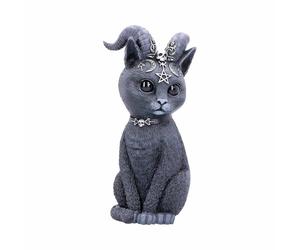 Nemesis Now Pawzuph Goat Horned Black Occult Cat Gothic Pentagram Moon 26.5cm
