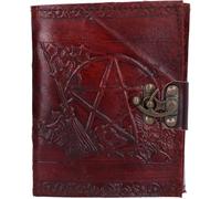 Nemesis Now Pentagram Embossed Leather Journal With Lock 20cm Brown