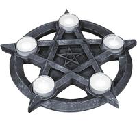 Nemesis Now Pentagram Tealight Holder 32cm Grey, Teal