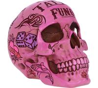 Nemesis Now Tribal Tattoo Fund Skull Ornament, Resin, Pink, 15cm