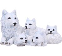 Nemesis Now Pups Protection Figurine 20.5cm, Resin, White, Wolf Babies and Mothe