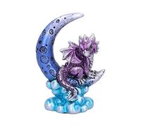 Nemesis Now Purple Crescent Moon Dragon Figurine 11.5cm - Fantasy Dragon Ornament - Hand-Painted Resin Collectible