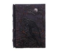 Nemesis Now Raven’s Grimoire Journal Gothic Resin Raven Spellbook with Moonlit Cover 92 Blank Pages for Writing, Sketchin,g or Spellwork, Fantasy Witchcraft Notebook, 19cm
