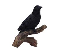 Nemesis Now Ravens Perch Figurine - Black Raven on Tree Branch Resin Statue for Gothic, Witchcraft, and Halloween Decor, 20 cm Tall