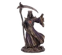 Nemesis Now Deathly Crown Crowned Reaper Skeleton Holding Scythe and Hourglass 21.5cm, Resin, Cast in the Finest Resin, Expertly Hand-Painted