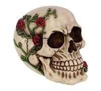 Nemesis Now Rose From Beyond Figurine 16.5cm Ivory | Hand-Painted Gothic Skull with Intricate Rose & Vine Detailing