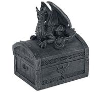 Nemesis Now Sacred Keeper Dragon Box, Grey, 14.5cm