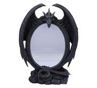 Nemesis Now Scaled Reflection 29cm, Resin, Black, Dragon Tabletop Mirror, Gothic Fantasy Home Décor, Cast in the Finest Resin, Expertly Hand-Painted