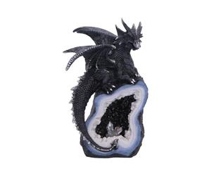 Nemesis Now Shadow Crystal Keeper Black Dragon Geode Figurine 20.8cm - Gothic Dragon Crystal Ornament