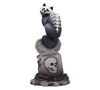 Nemesis Now Skull Cat by Martin Hanford 15cm, Resin, Gothic Cat Ornament, Cat Figurine; From the Complex Mind of Martin Hanford, Cast in the Finest Resin, Hand-Painted, Black