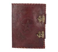 Nemesis Now Small Book of Shadow Leather Journal With Lock 27cm Brown