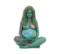 Nemesis Now Small Ethereal Mother Earth Gaia Art Statue Painted Figurine, Green, 17.5cm