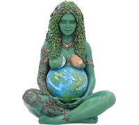 Nemesis Now Small Ethereal Mother Earth Gaia Art Statue Painted Figurine, Green, 17.5cm